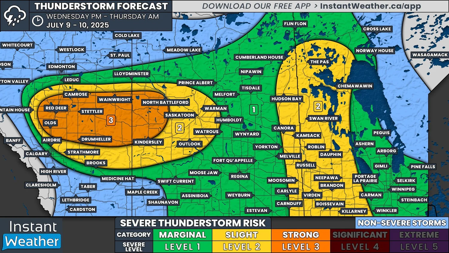 Strong Severe Storms Possible in Central Alberta & Saskatchewan ...