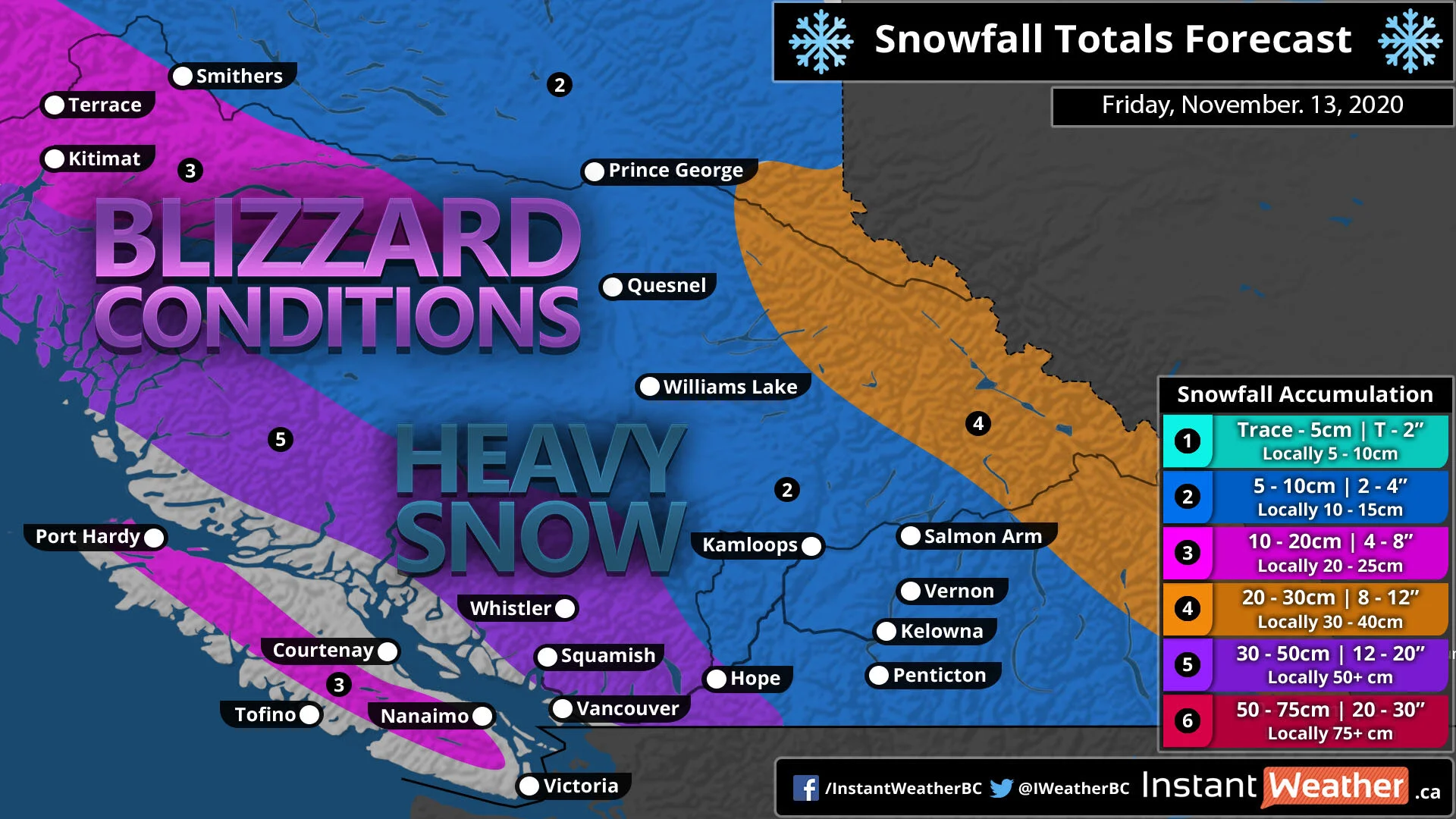 Winter Storm! Snow for Vancouver, As Much as 2 Feet! Over Higher