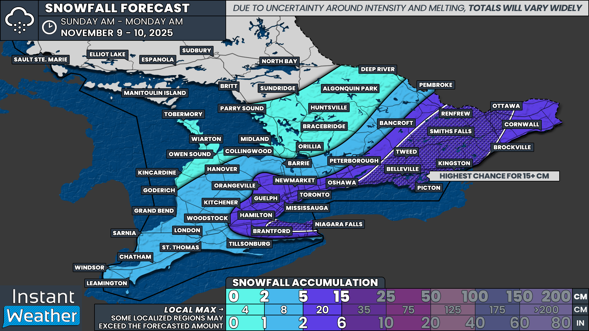 Snowy Sunday Sweeps Into Southern Ontario With First Widespread Snowfall of the Season
