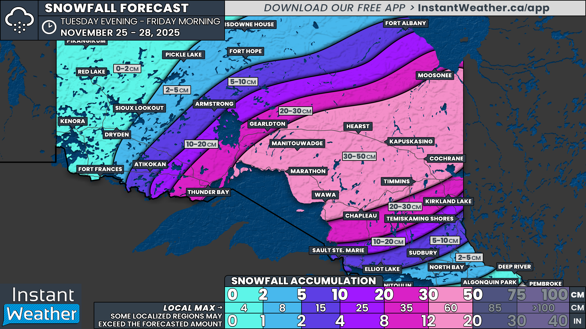 Winter Storm Targets Northern Ontario This Week as Intense Snow Squalls Line Up for Southern Ontario Starting Thursday