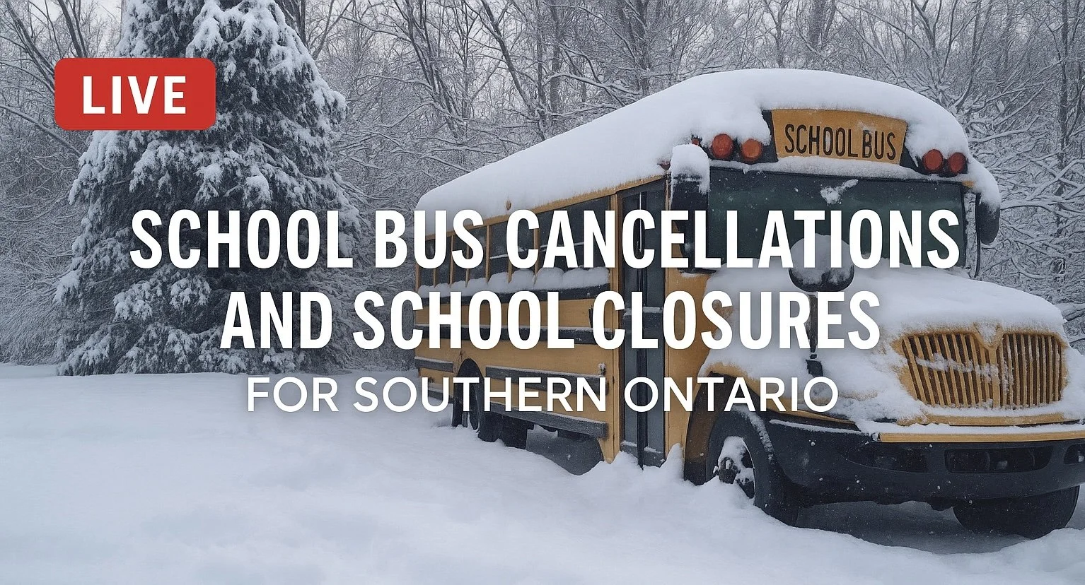 Southern Ontario: School Bus Cancellations and Closures for Friday, November 28, 2025