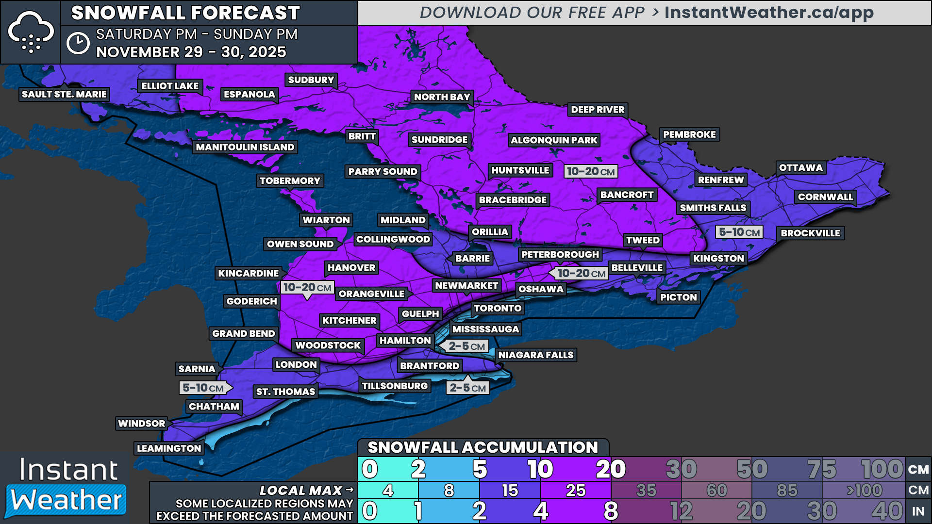 Yet More Snow on the Way for Southern Ontario With a Snowy System on Sunday Bringing Up to 10-20cm