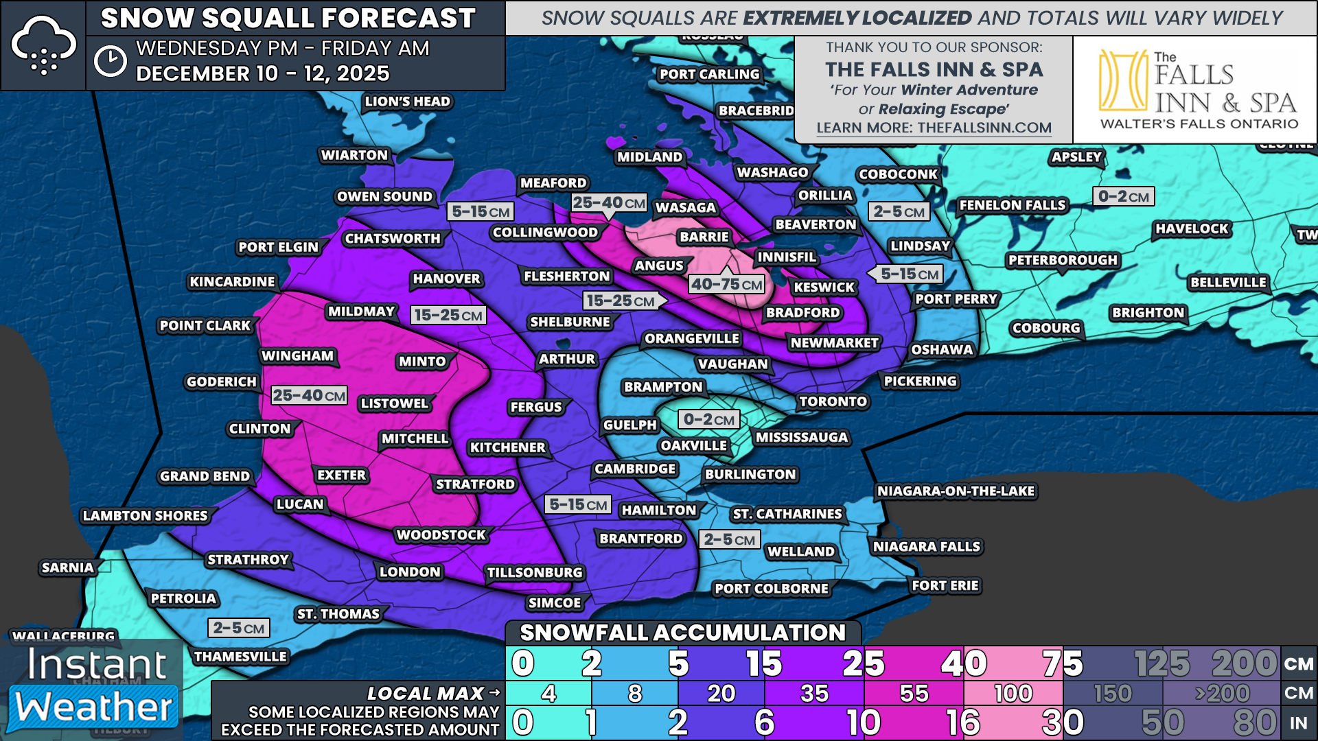 Barrie Area to Be Buried in Up to 40 to 75 cm of Snow on Thursday as Arctic Air Fuels Dangerous Snow Squalls