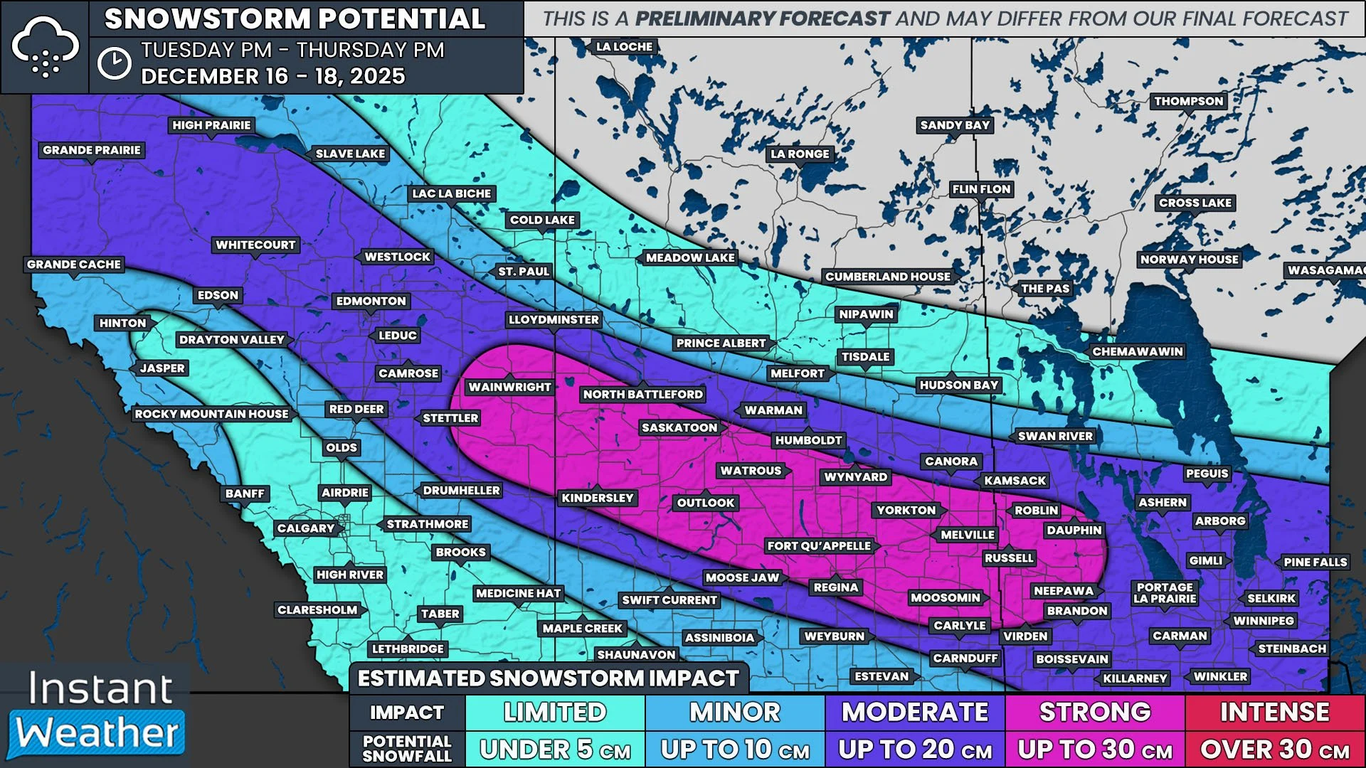 First Look at the Major Snowstorm Set to Impact the Prairies This Week