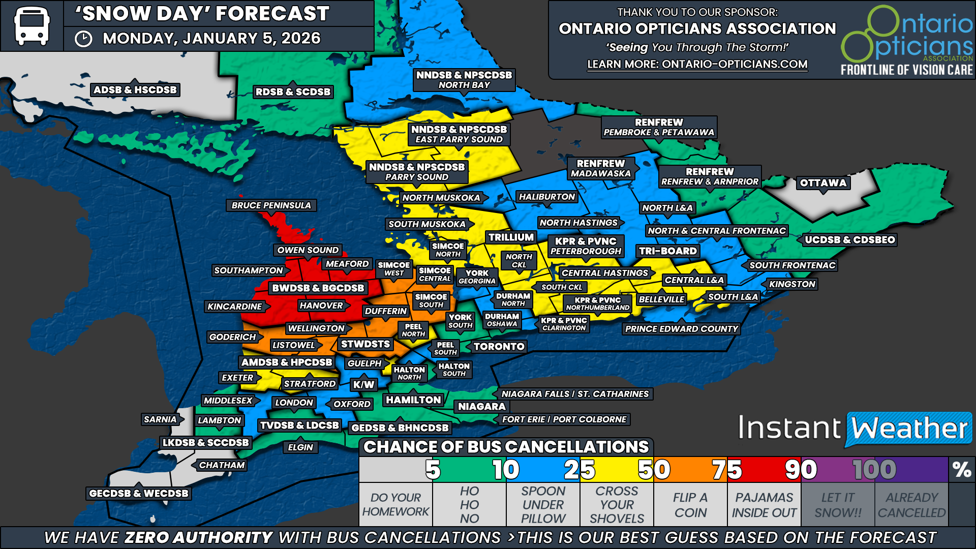 ‘Snow Day’ Forecast: Heavy Snow May Delay Return From Holiday Break for Some Students in Southern Ontario on Monday