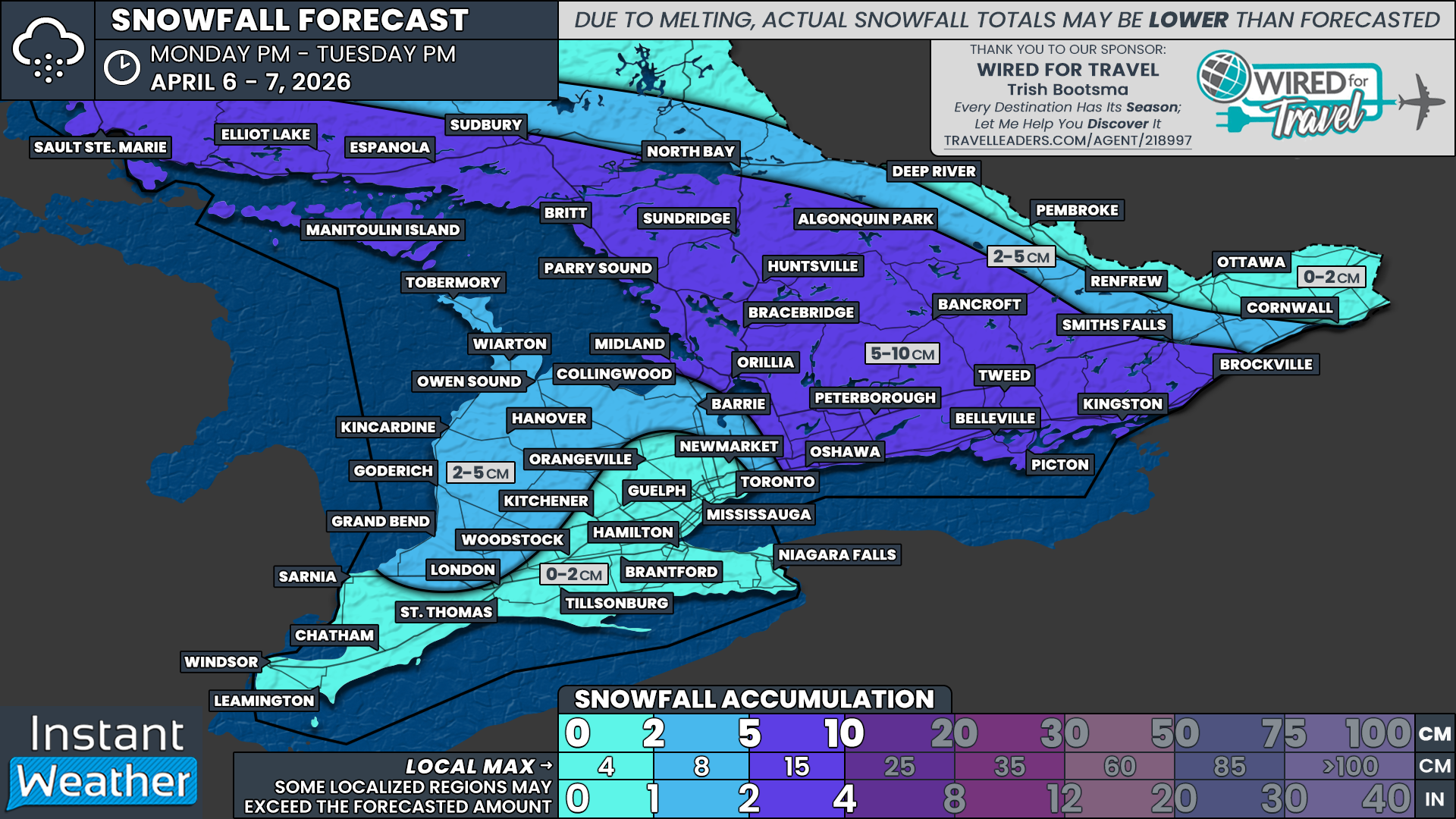 Up to 5 to 10 cm of Snow and Wind Chills Near -15°C as ‘Third Winter’ Arrives in Southern Ontario This Week