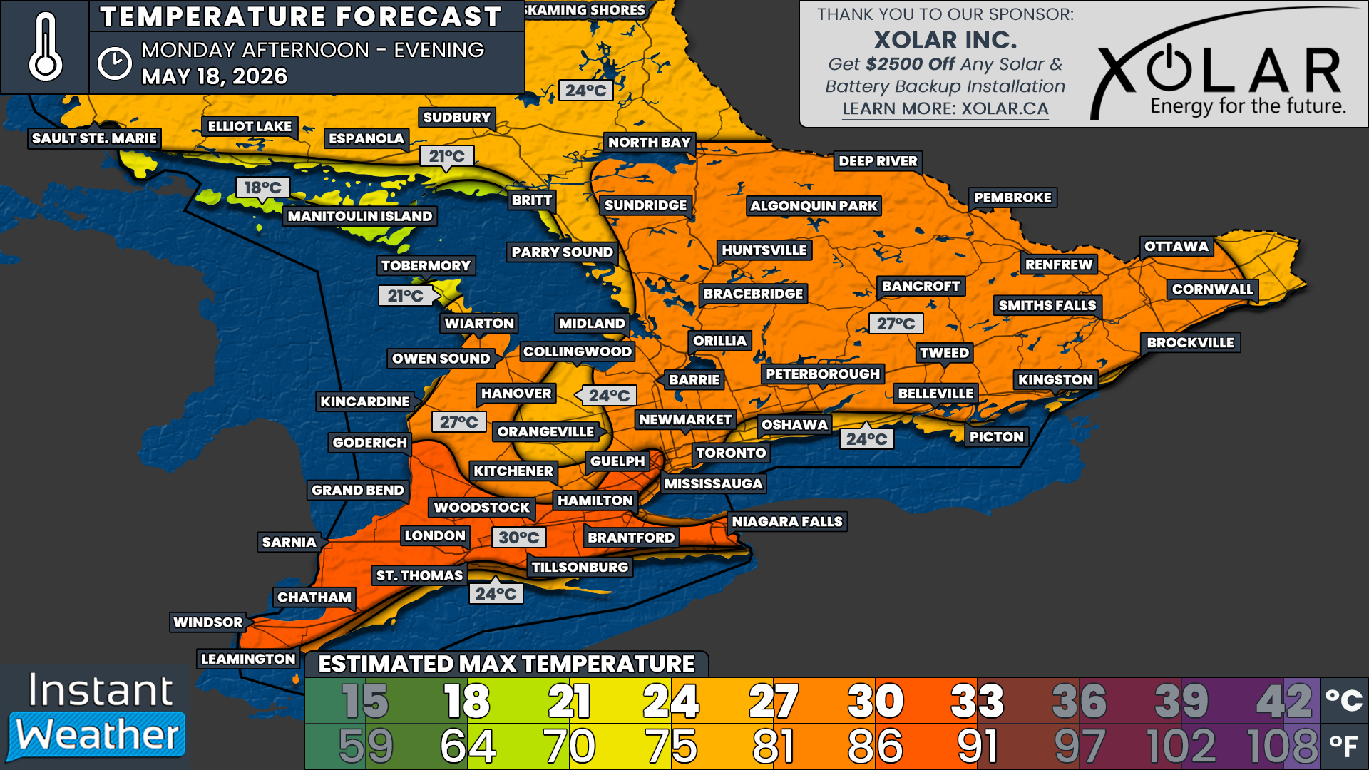 Victoria Day to Bring Early Tease of Summer to Southern Ontario With 30°C Heat and Severe Storm Risk on Monday