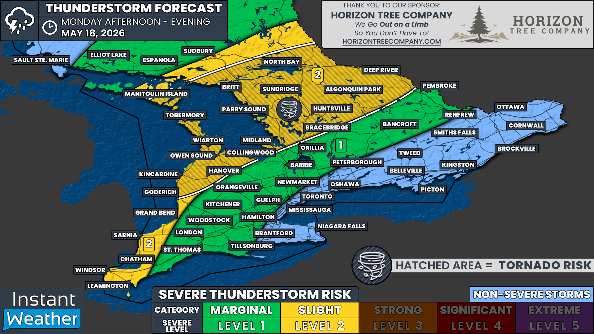 Multi-Day Severe Storm and Tornado Risk Targets Southern Ontario Alongside Summer-Like Heat