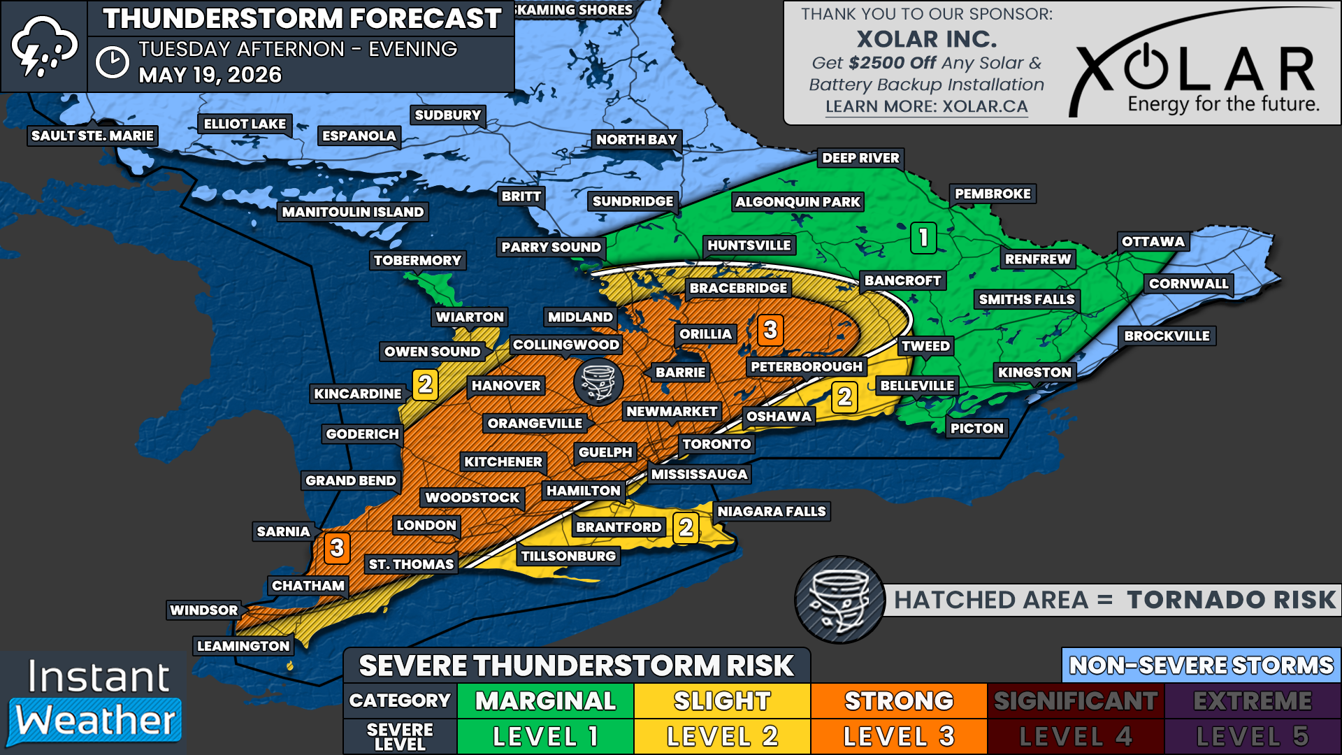 Tornado Tuesday Could Bring Damaging Storms to Southern Ontario With Strong Severe Threat