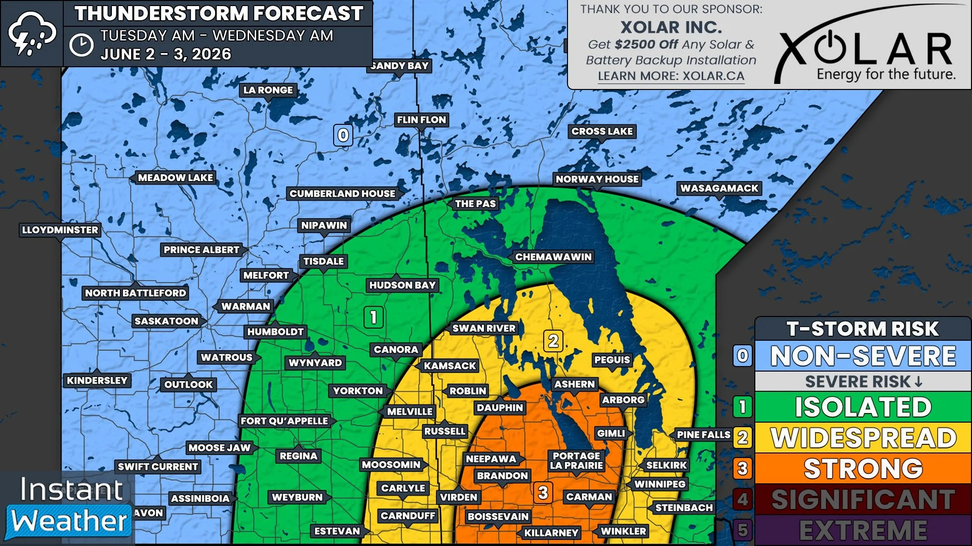 June Starts With a Bang as Strong Severe Thunderstorms Threaten Southern Manitoba