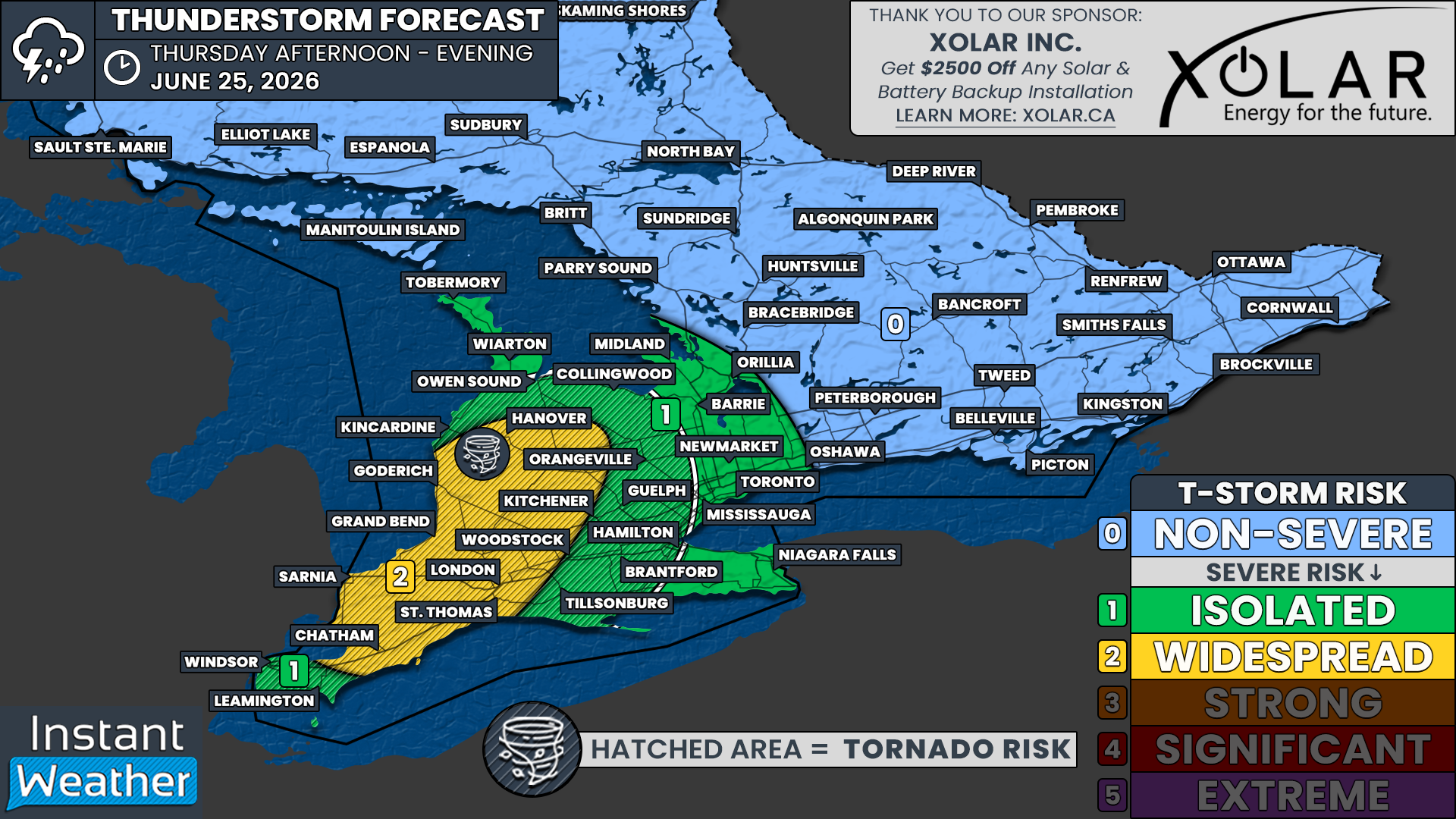 Southern Ontario Faces Severe Storm and Tornado Risk Thursday Ahead of Possible Canada Day Heatwave