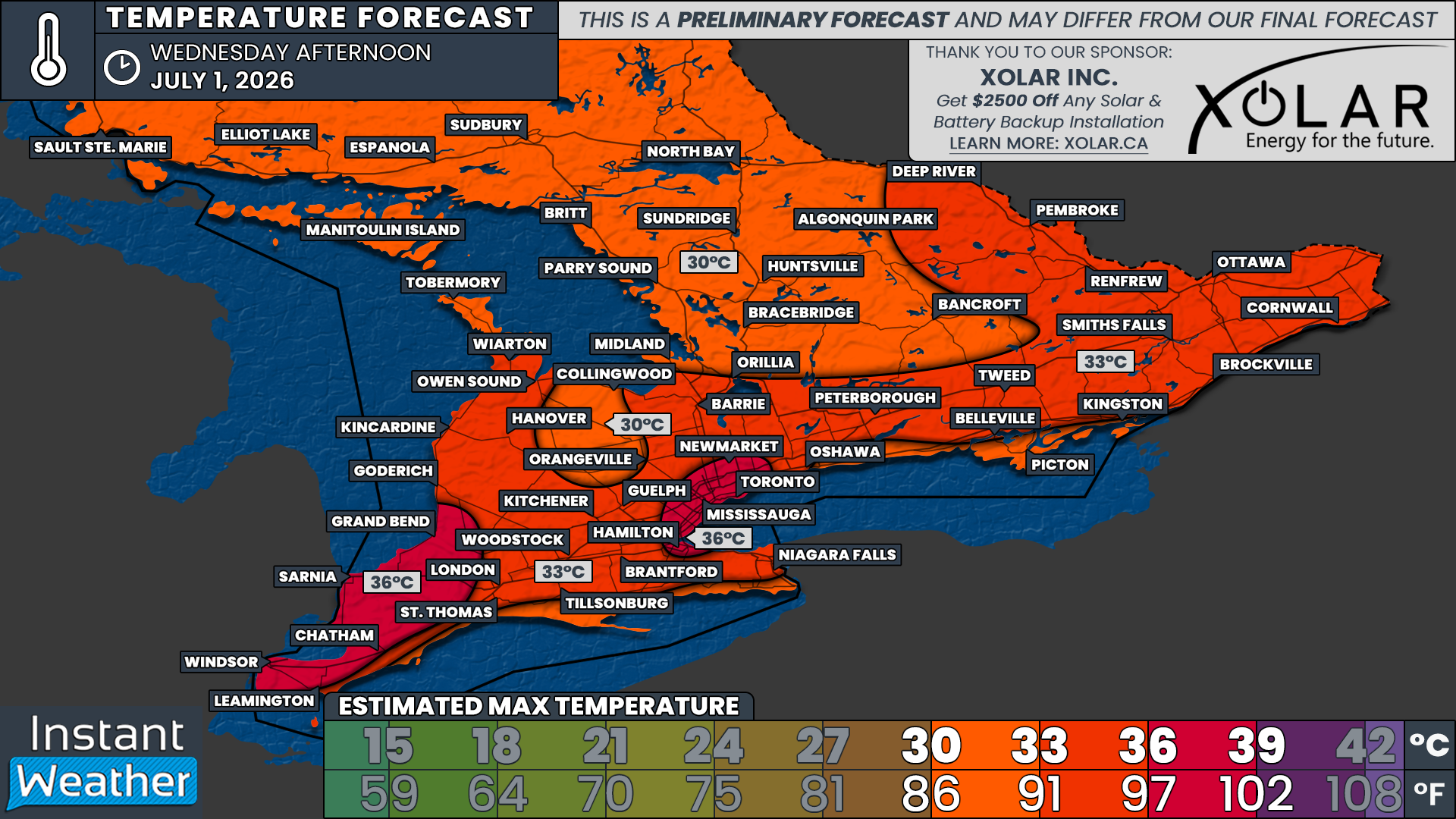 Canada Day Heatwave Set to Grip Southern Ontario With Near 40°C Heat and Severe Storm Risk