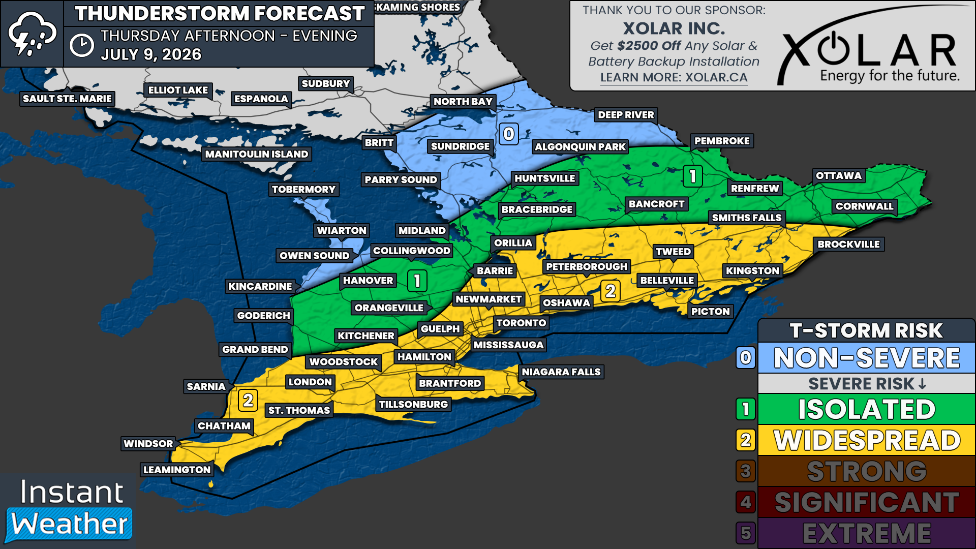 Severe Storm Risk Targets GTA and Southern Ontario Thursday With Damaging Winds Possible