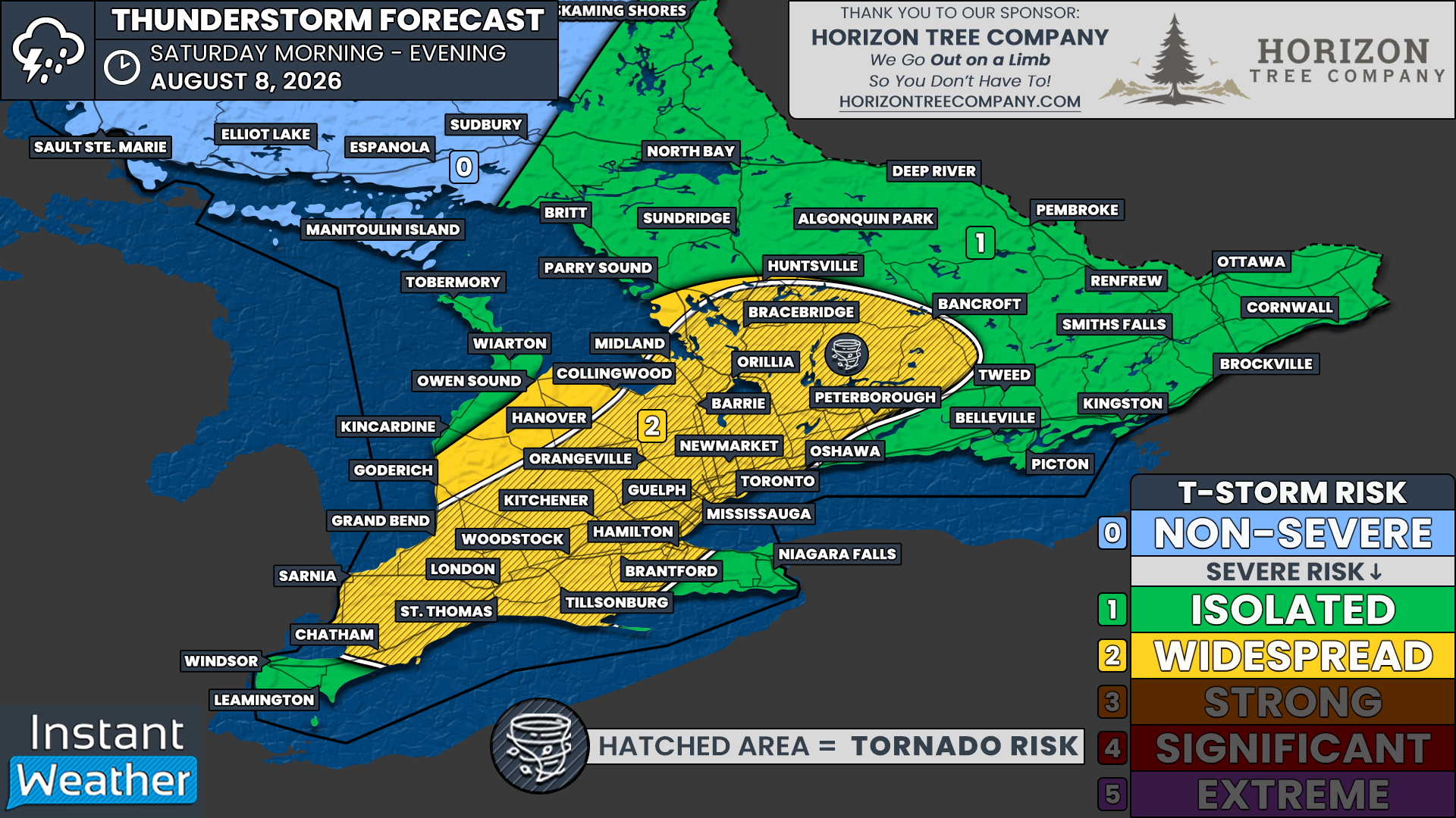 Weekend Severe Storm Risk Targets Southern Ontario Including the Greater Toronto Area on Saturday