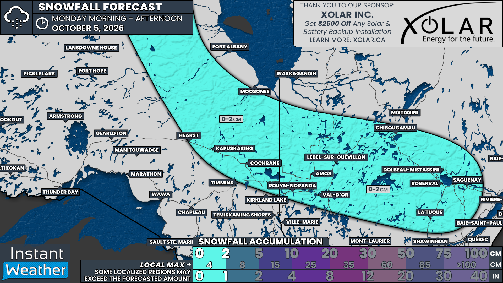 Say It Ain’t Snow! Parts of Ontario and Quebec Could See Their First October Snowflakes Monday