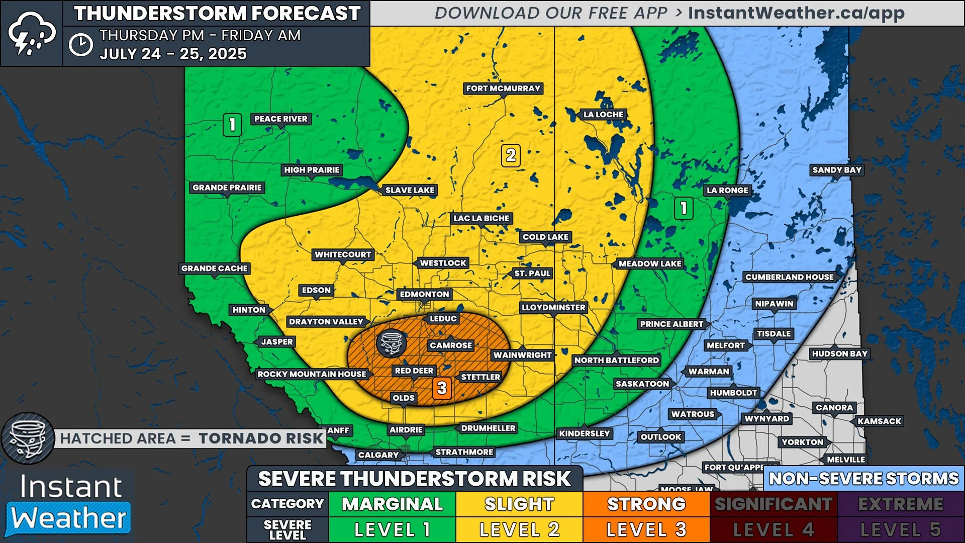 Strong Severe Thunderstorms with Tornado Threat Possible in Central ...