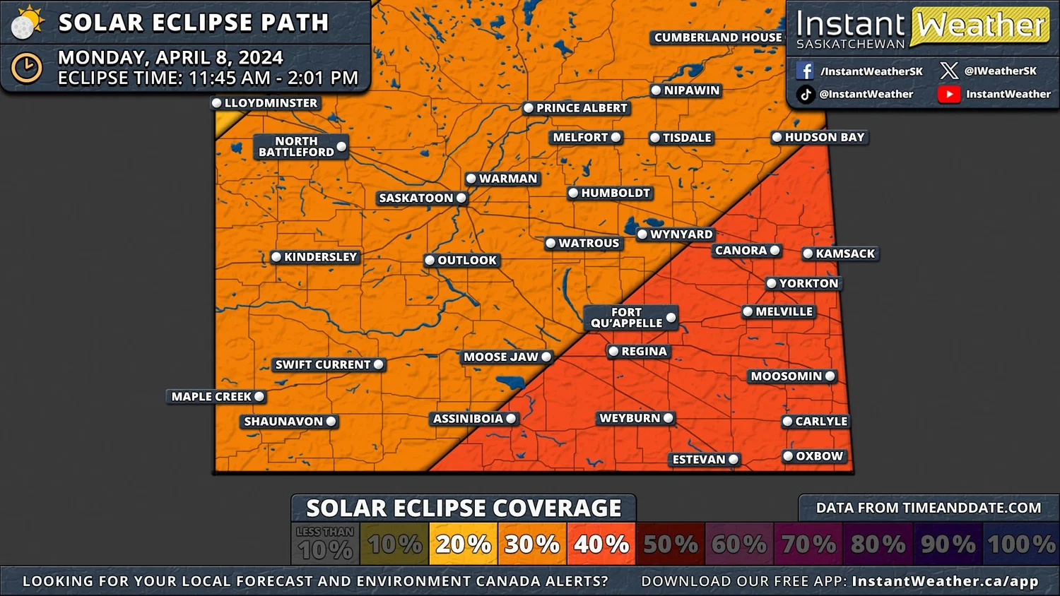 Partial Solar Eclipse Will Be Visible Across Saskatchewan on April 8th