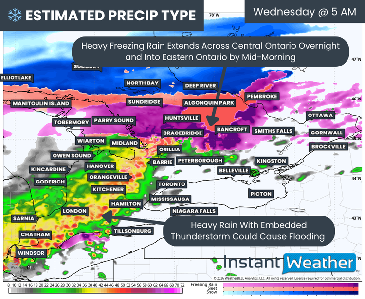 Major Ice Storm Targeting Ottawa Area Wednesday, Up to 25mm of Freezing ...