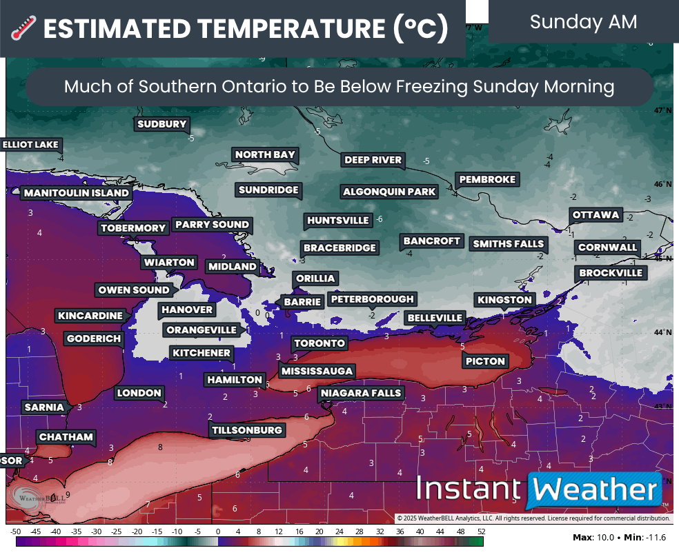 Southern Ontario to Plunge Into Winter as Sunday Snowstorm Could Dump ...