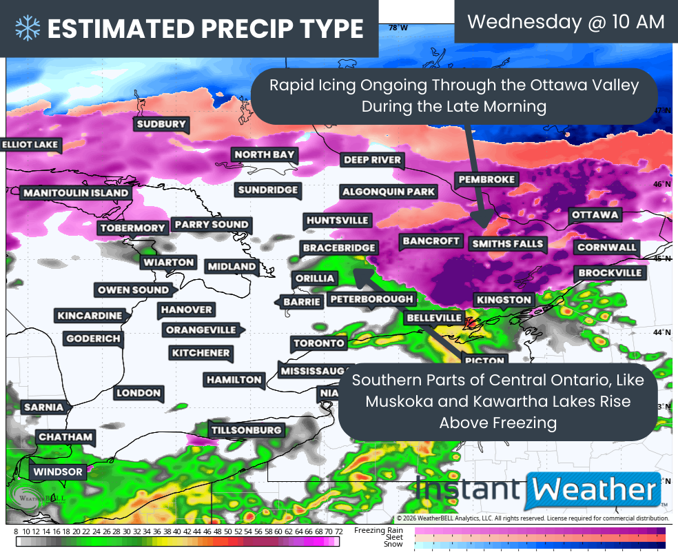 Major Ice Storm Targeting Ottawa Area Wednesday, Up to 25mm of Freezing ...