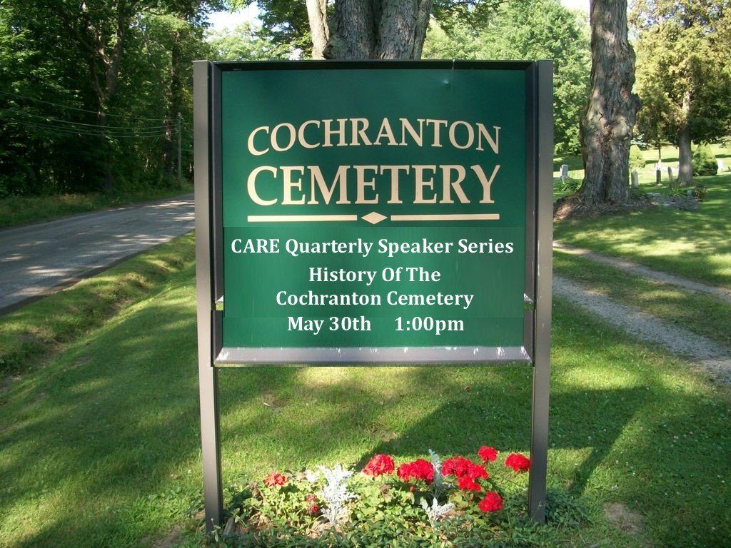 CARE Quarterly Speaker Series - History Of The Cochranton Cemetary