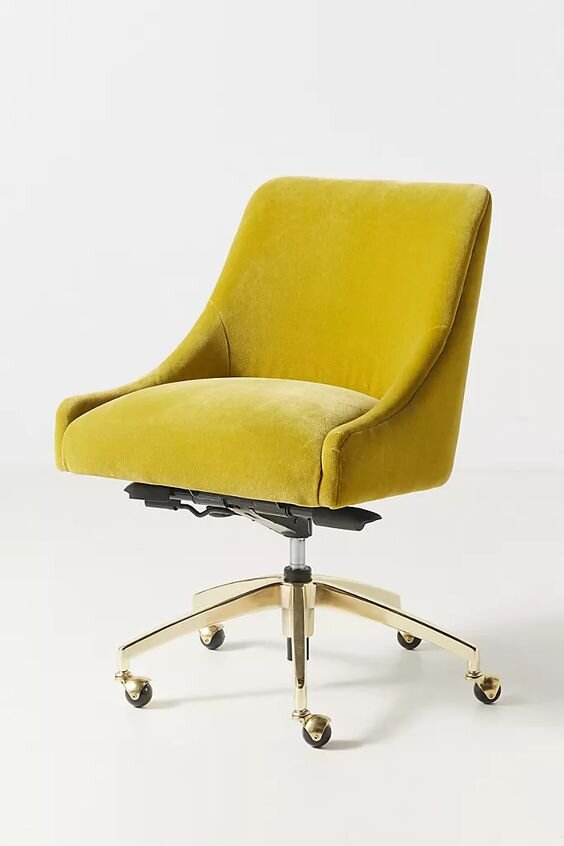 Upholstered Armless Swivel Office Chair