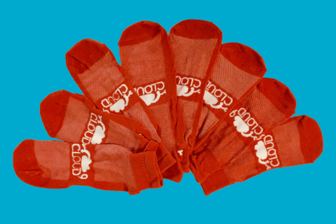 Cloud 9 grip socks - orange