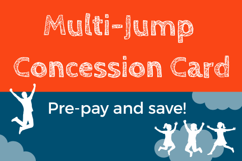 Graphic with words Multi-Jump Concession Card Pre-pay and save