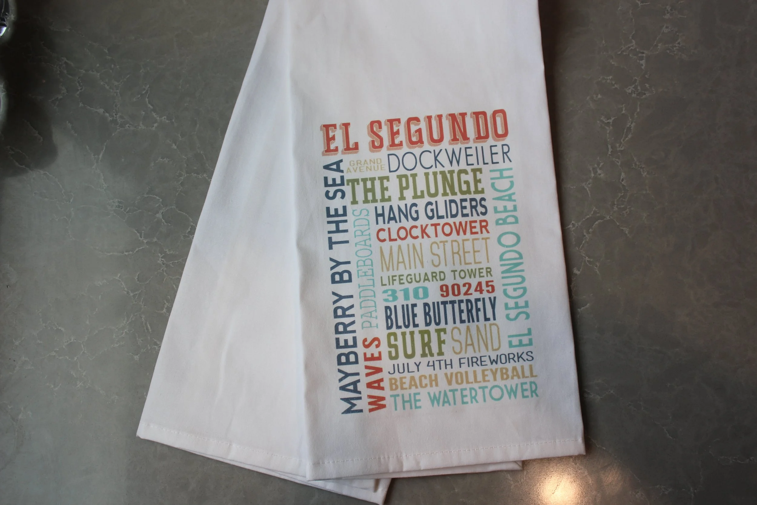 El Segundo Typography Tea Towel