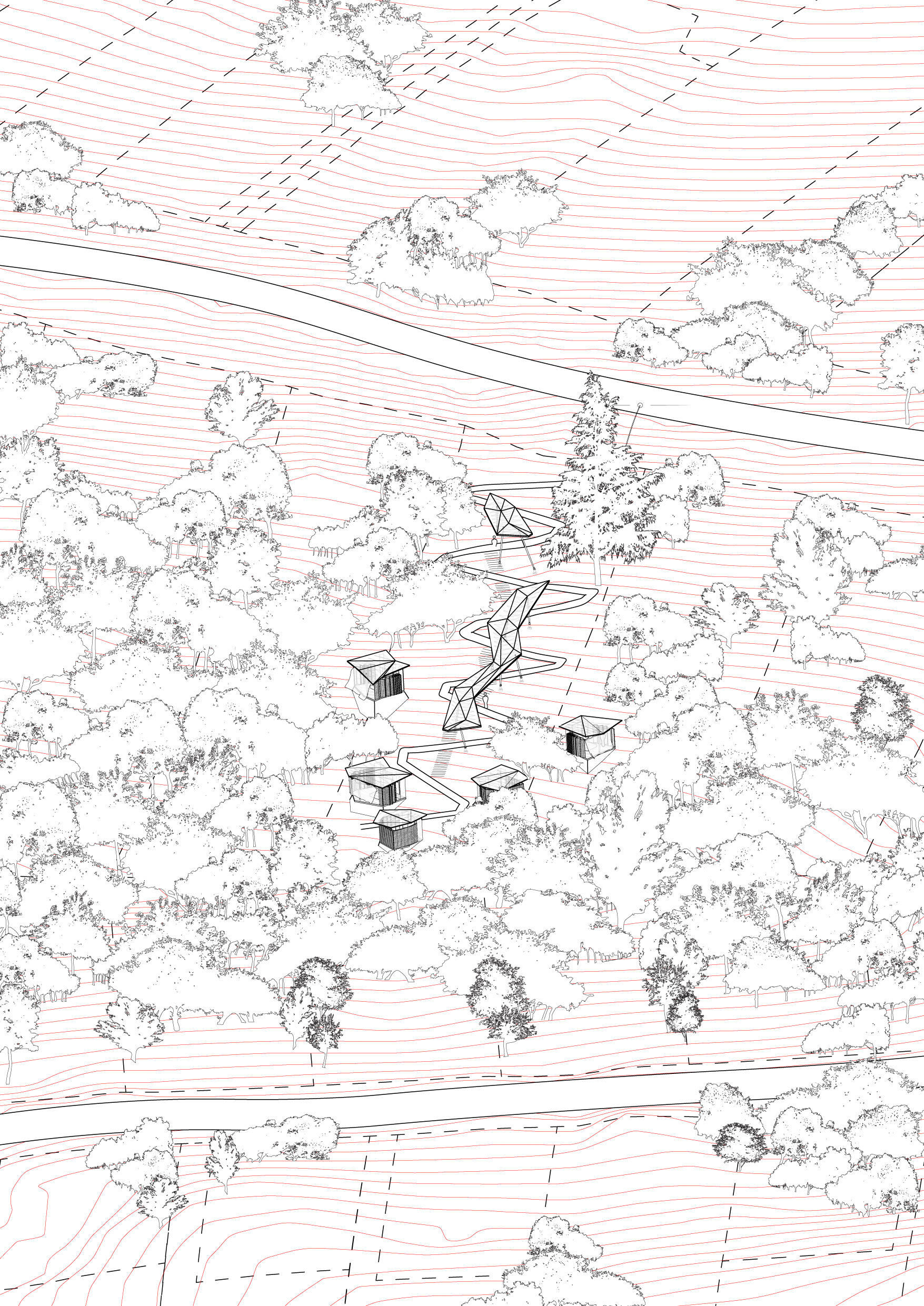 Onetangi, Axonometric