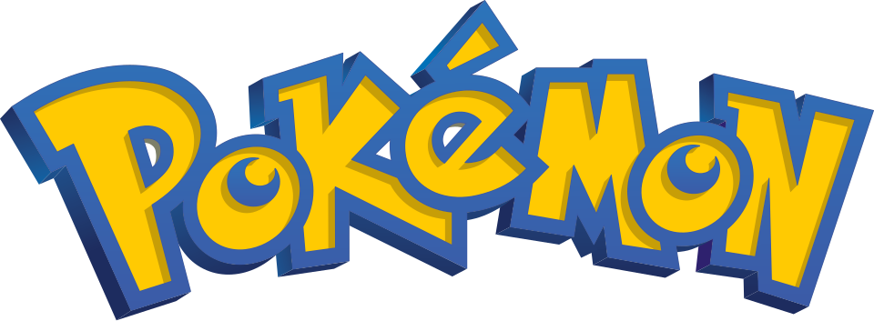 The Pokémon logo with yellow letters and a blue outline.