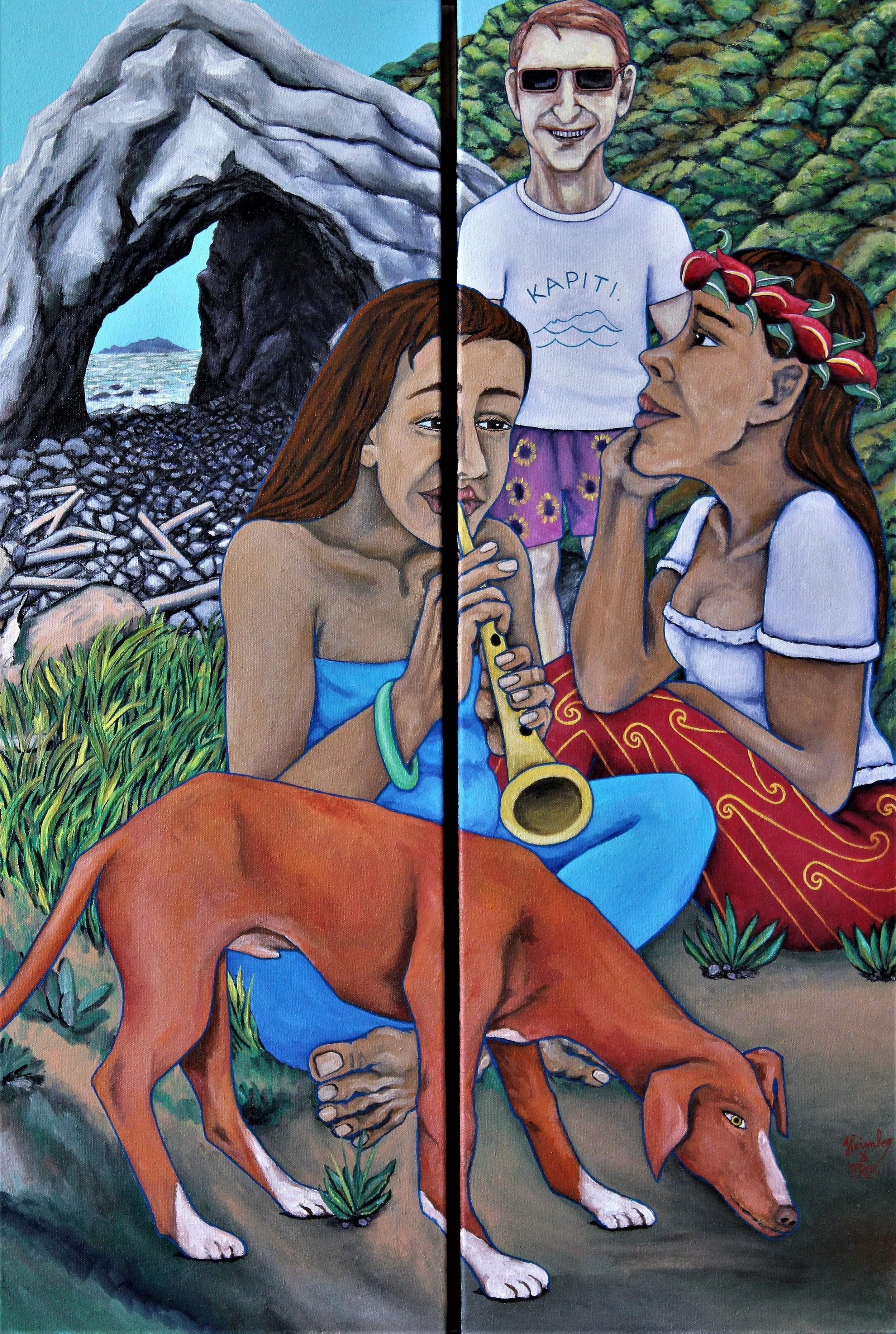 Other Side, framed, 120 x 81 cm