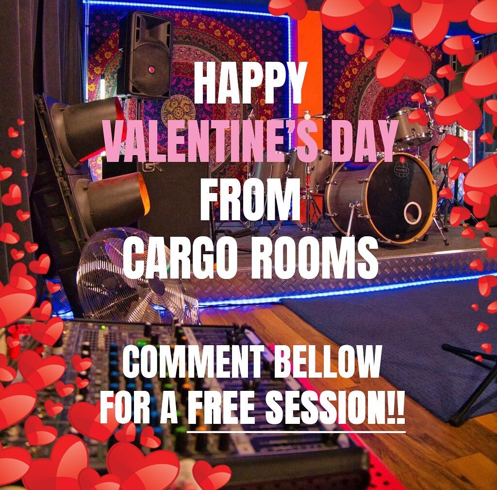 To celebrate Valentine&rsquo;s Day, Cargo Rooms is sharing the love and we want you to do the same. Anyone who comments below with the caption &lsquo;We Love Cargo Rooms&rsquo; will receive a free 2 hour session at the studios. Comments must be made 