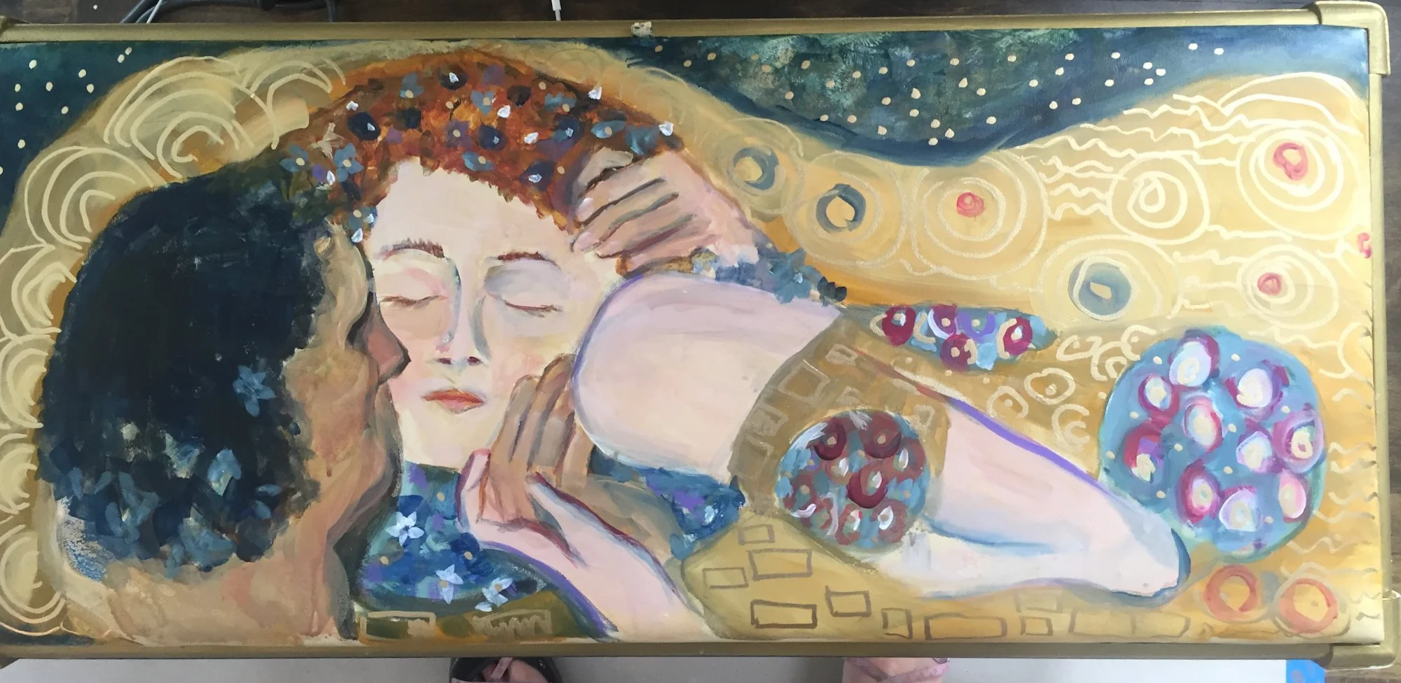 Piano bench top  detail- the Kiss.jpeg