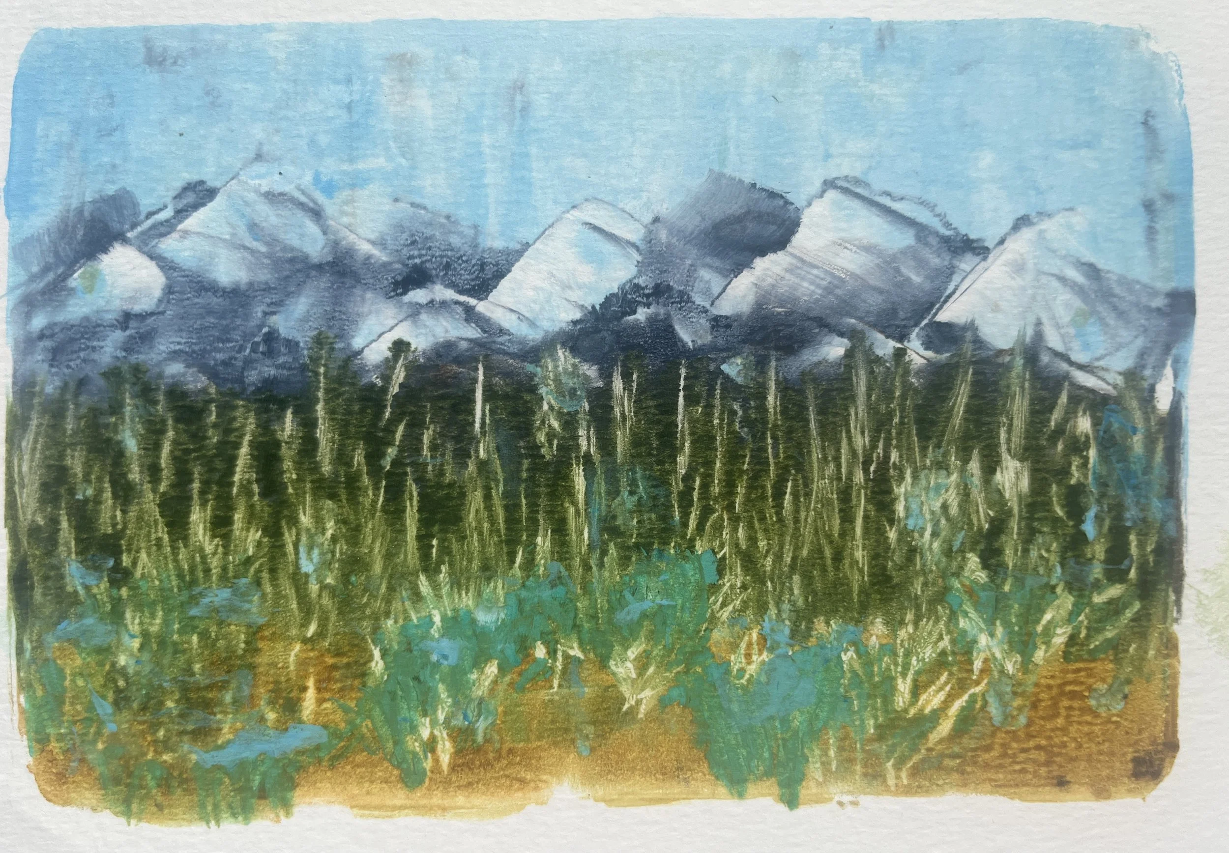 Fall Color Gelli- Plate Printing