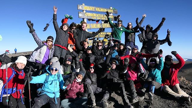 Last month, I hiked up this little hill with all these wonderful people! Unless proven otherwise, I think I may also be the first person to have piped at the summit? #Kilimanjaro @kingsedgehill