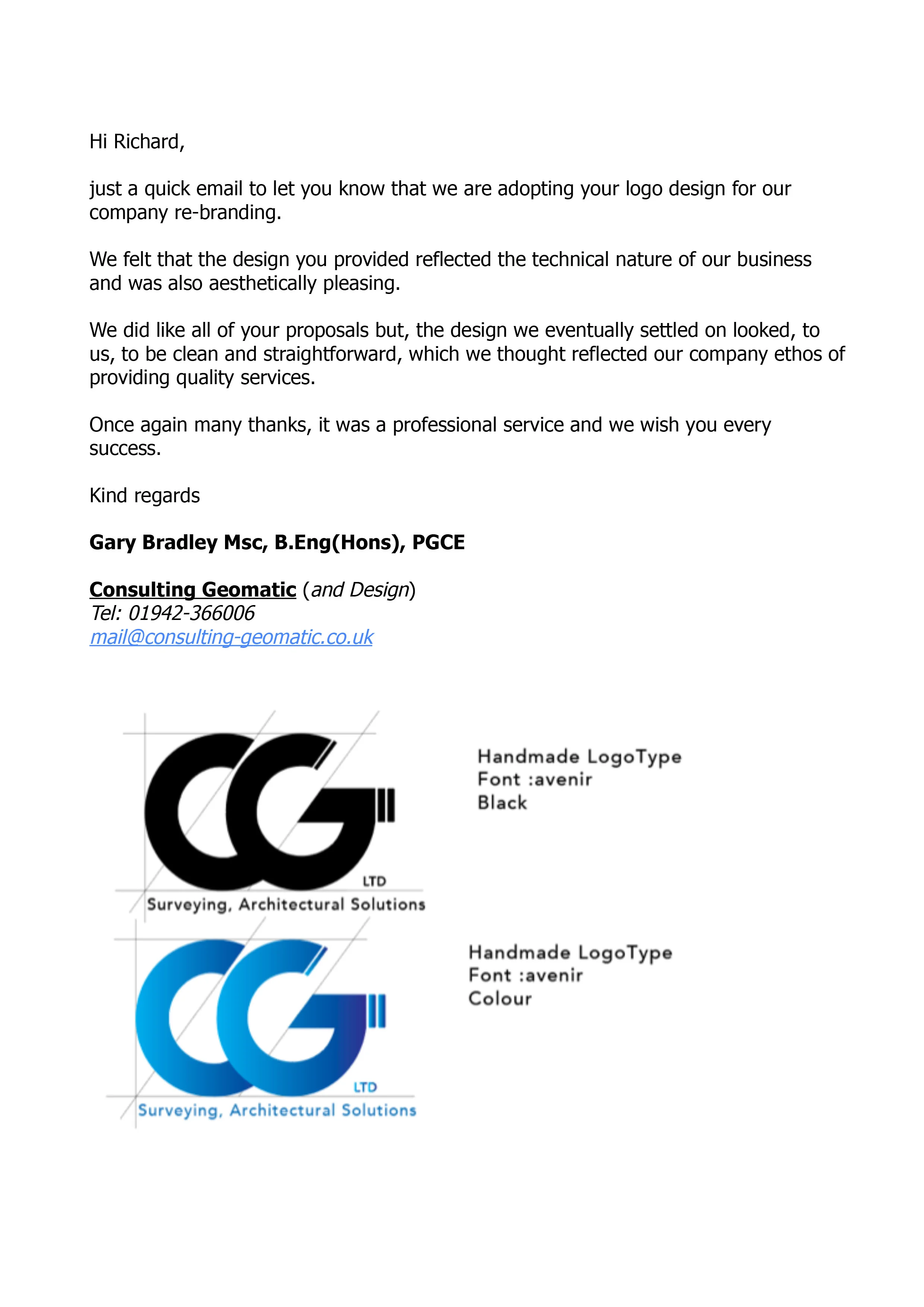 CG geomatics Ltd Logo - Letter 