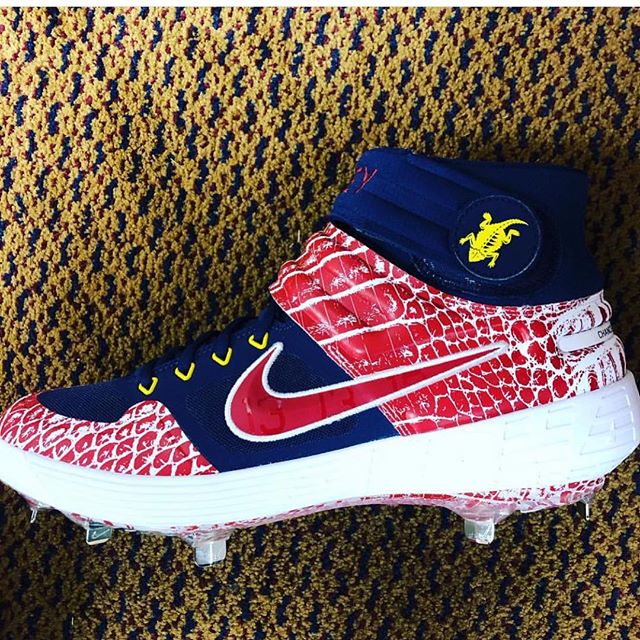 Pretty sweet pair of player exclusives for Matt Carpenter. #baseball #exclusive #cleats @nikebaseball well done.