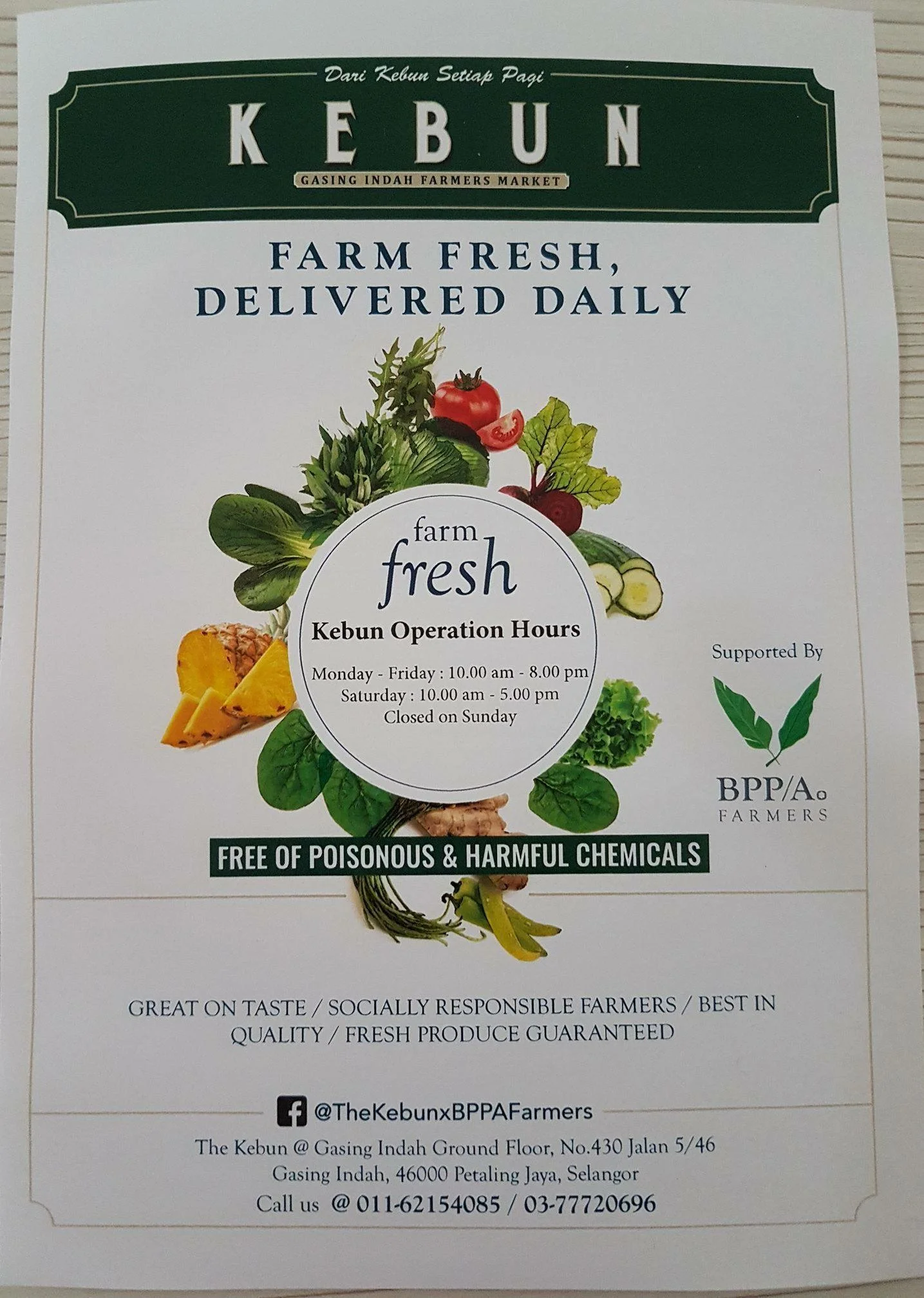 Kebun by BPP/Agraria: A Social initiative to bring fresh, healthy vegetables to Malaysian neighbourhoods. 