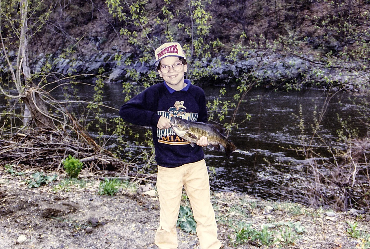 “That’s me me circa 1994 (age 8) from fishing with my dad during his lunch break at the (now closed and abandoned) paper mill located just below the Turners Falls dam.” Matt Shutta