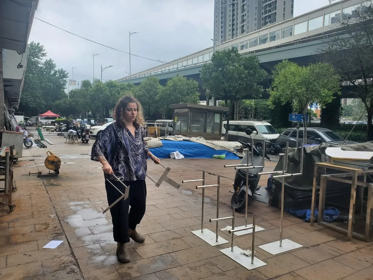 Metal shop galore Part #2, making the stands for my work at @sixi_museum 
I am halfway through this incredible experience and feeling so grateful for the opportunity, 
I am looking forward to showing you all the new works I have made in upcoming exhi
