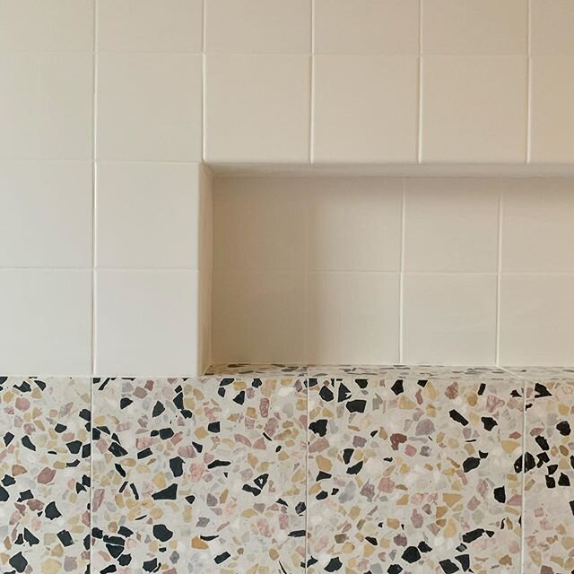 Checking in on our Park Slope brownstone project. Tile completed and plumbing trims installed. Vanity top fabrication and we are nearly complete. 
#brooklyn #newyork #architecture #design #interiordesign #terrazzo #bath #brownstone #brownstoner #remo