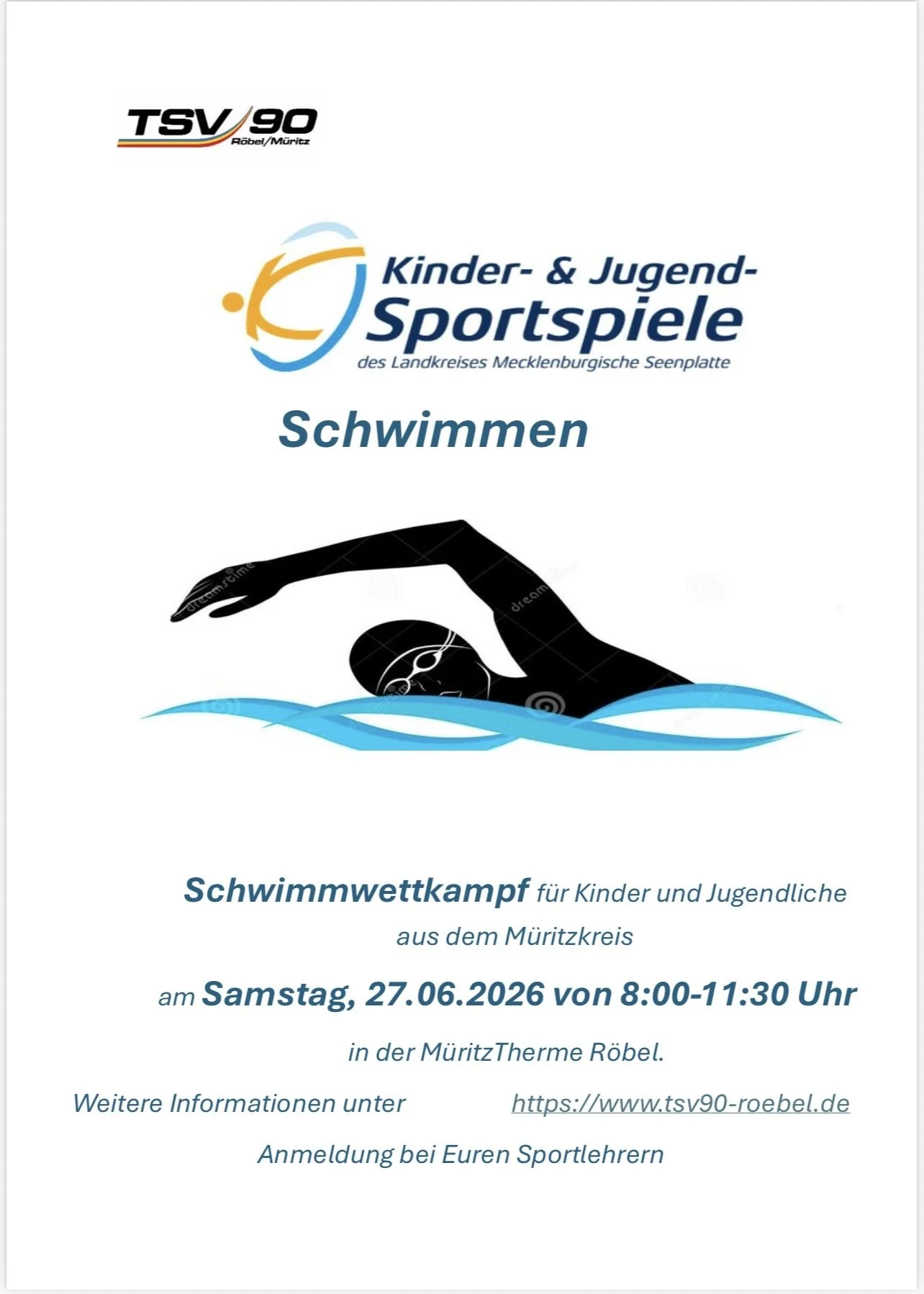 Schwimmwettkampf für Kinder und Jugendliche aus dem Müritzkreis