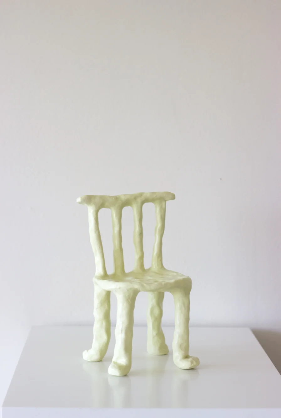 Chair # seven ceramic and satin varnish