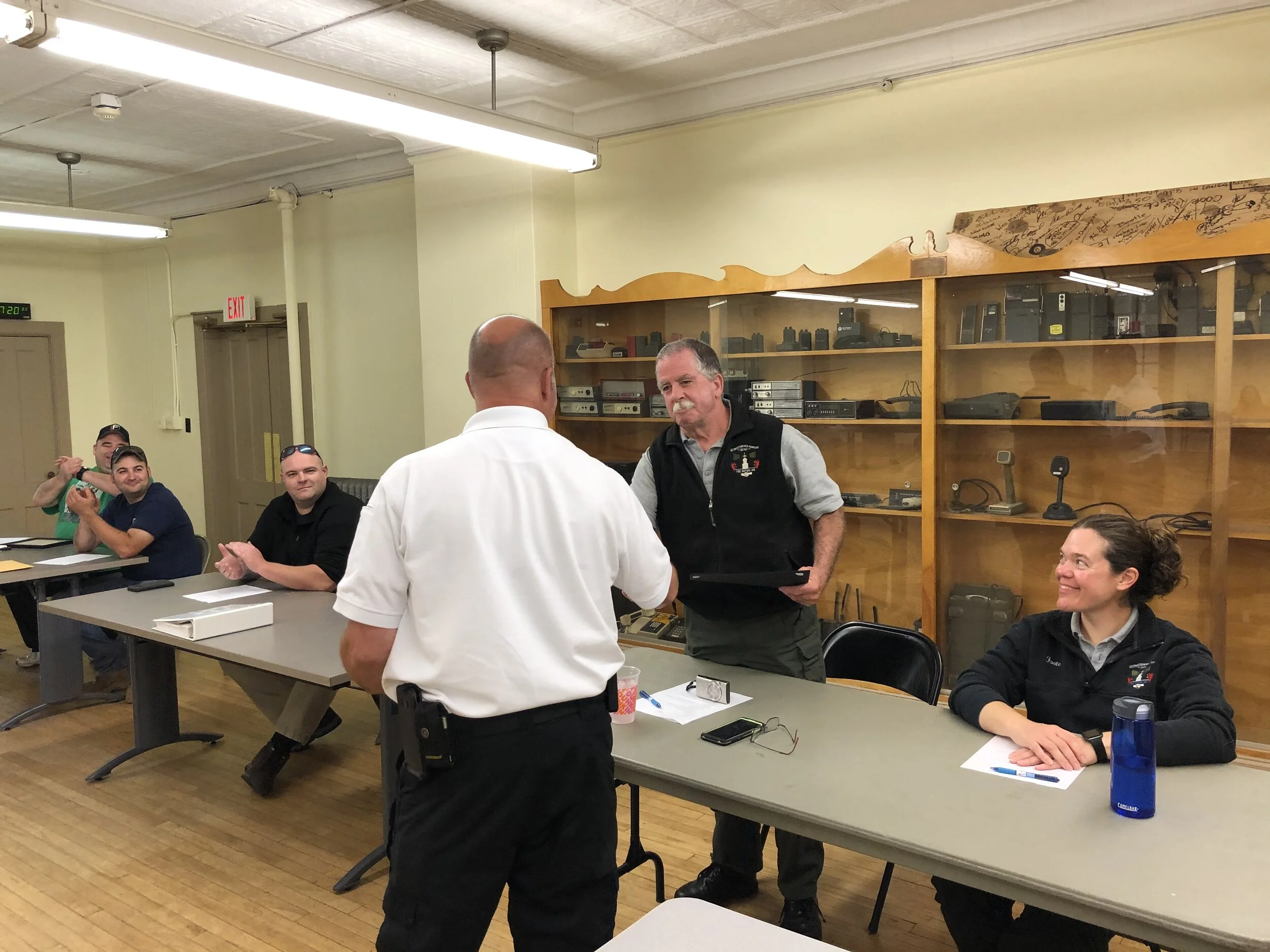 Lt. Kevin Kennedy for perfect attendance  in 2019.