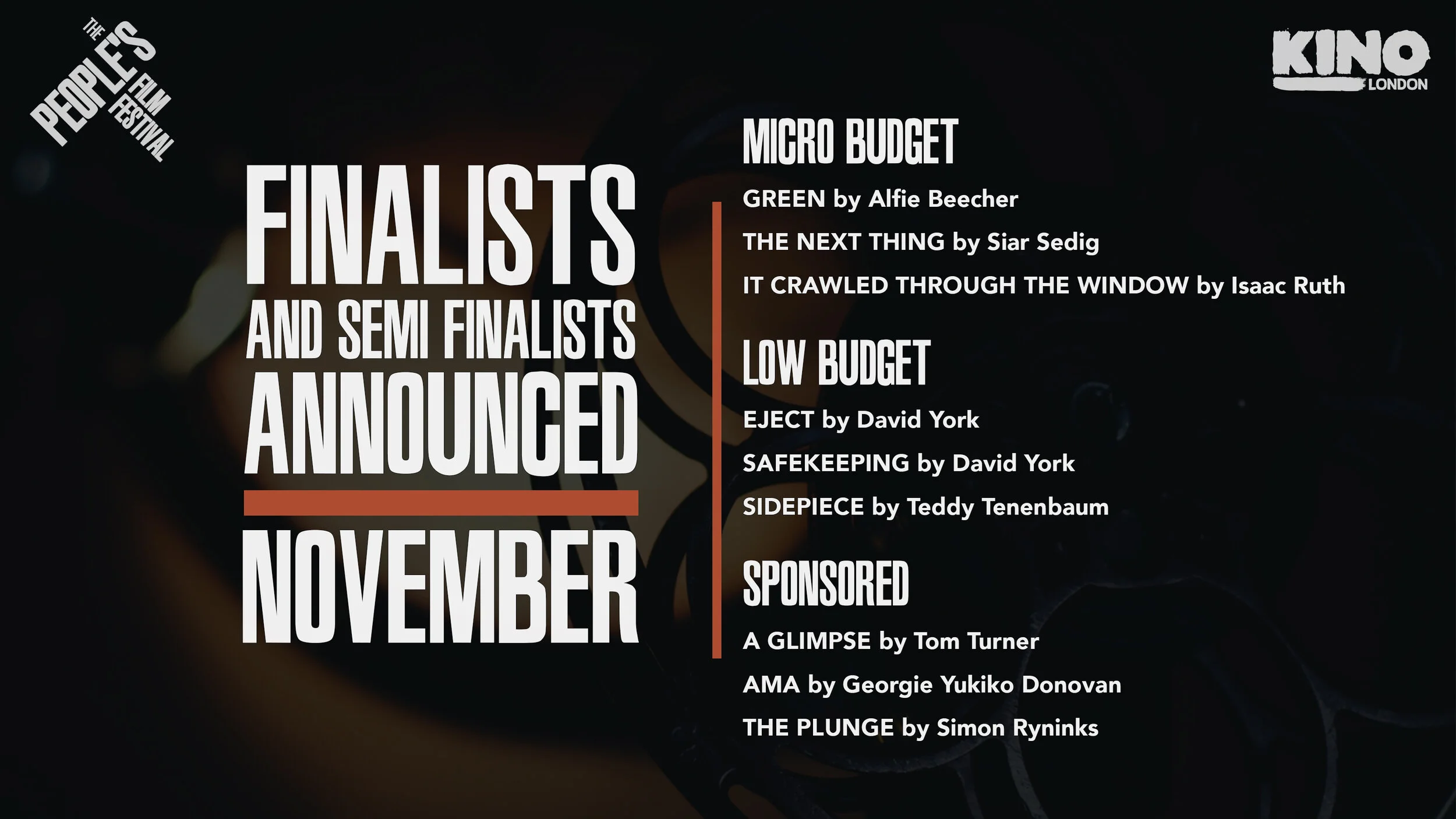 TPFF: November Official Selections