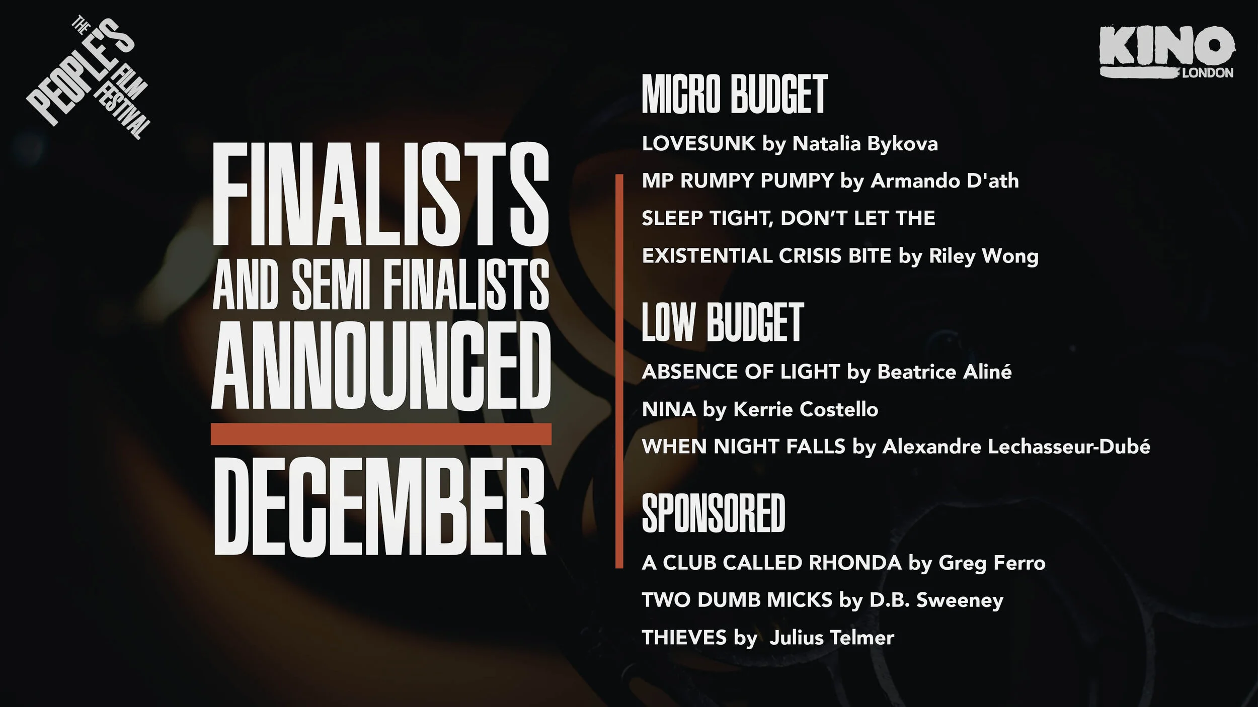 TPFF: December Official Selections