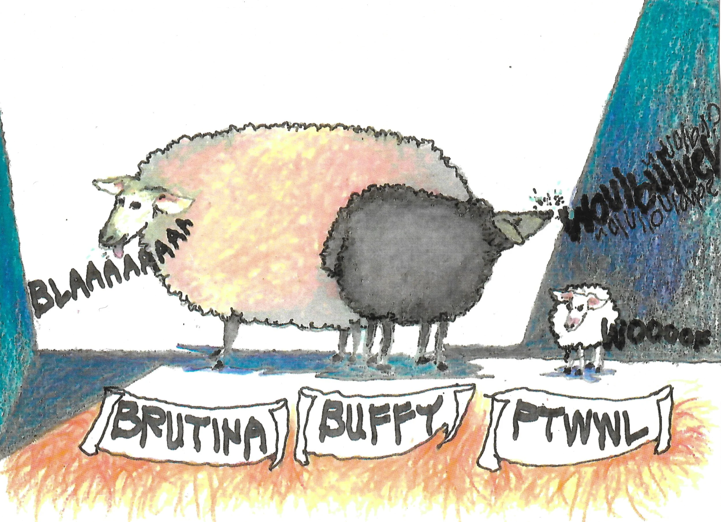 Brutina, Buffy & Pam the Wonder Watch Lamb