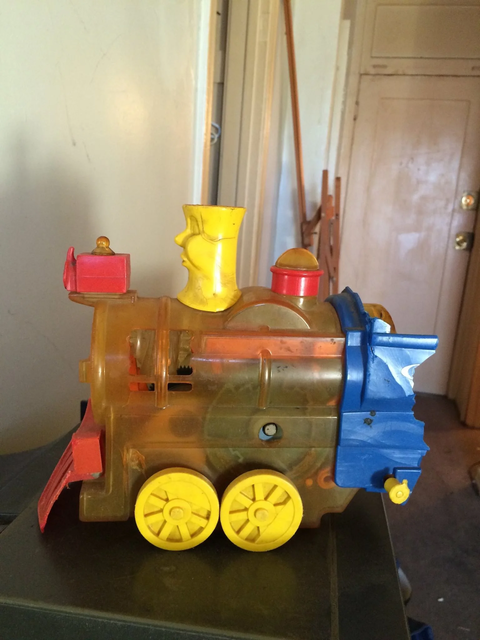 The train that he used to play with at his Amah's (my mother) when he was a toddler. I asked him why, out of everything, he kept this. He said: "you know, AMAH."
