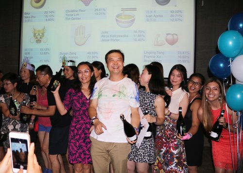 Susan Zeng (purple dress) at our 2017 summer party